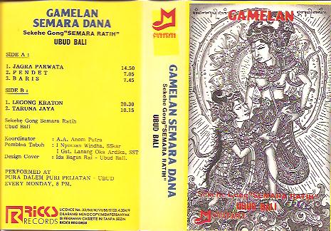 SR Gamelan Semara Dana Maharani cassette